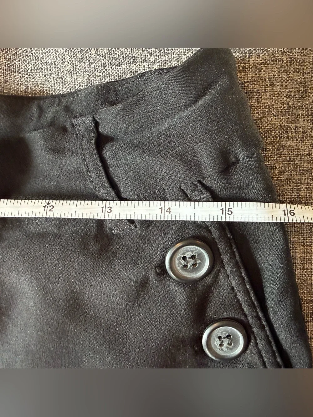 TRIBAL JEANS Brand Women's Black Button-Detail Bermuda Shorts